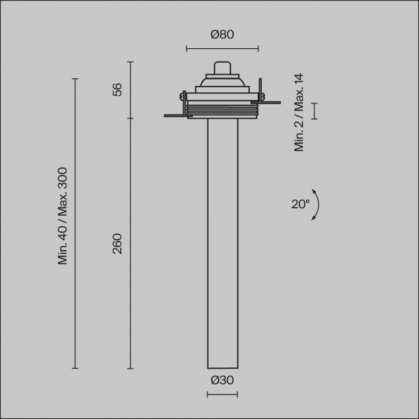 Встраиваемый светодиодный спот Maytoni Technical Focus T C140TRS-L300-7W3K-B