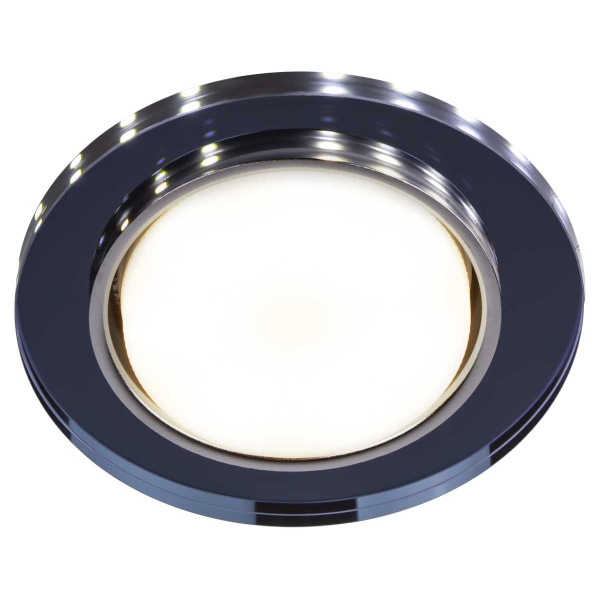 Светильник встраиваемый cо светодиодной подсветкой ЭРА DK LD51 BK под лампу GX53 черный Б0057468