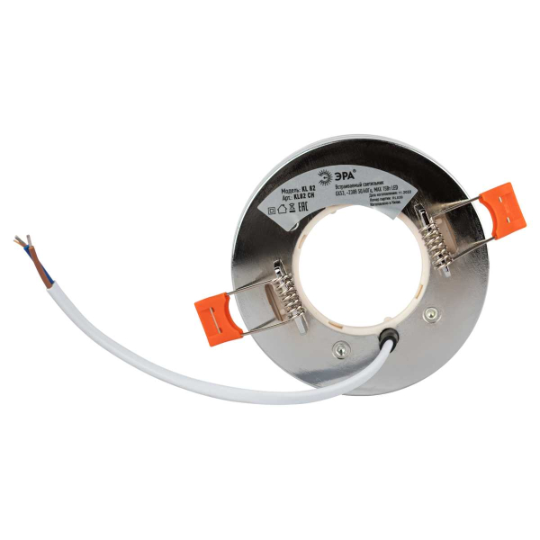 Светильник встраиваемый ЭРА KL82 CH под лампу GX53 хром Б0058401