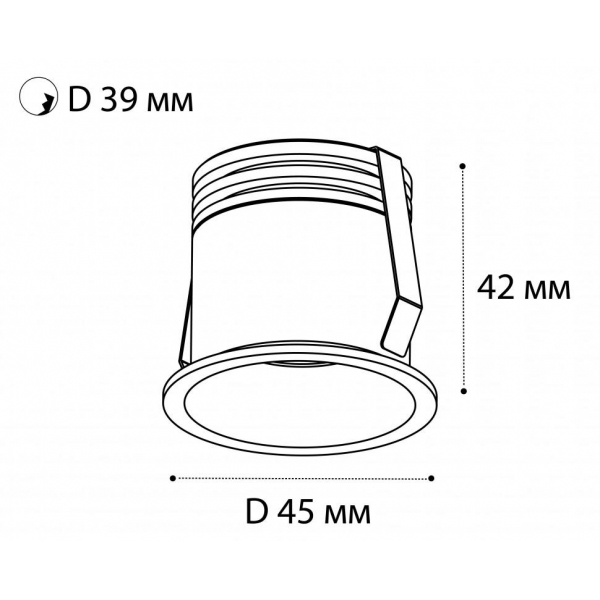 Встраиваемый светодиодный светильник Italline DL 3027 white