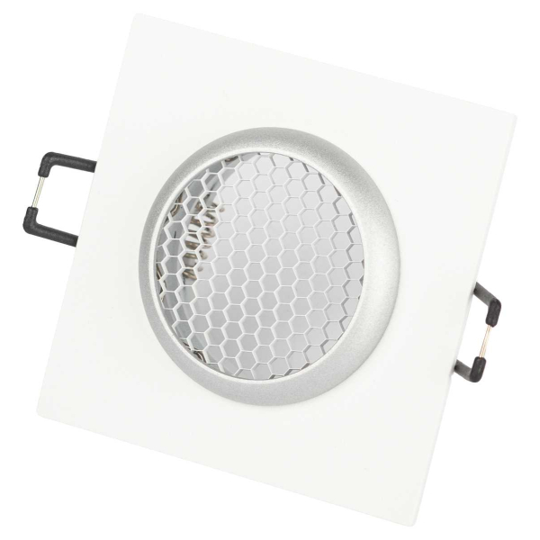 Светильник встраиваемый алюминиевый ЭРА KL110 WH/SL под лампу MR16 GU5.3 белый/серебро матовый Б0061532