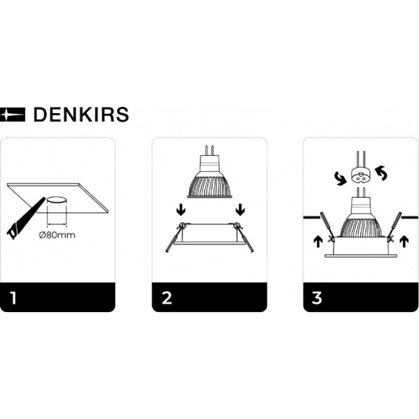 Встраиваемый светильник Denkirs DK3020-BK