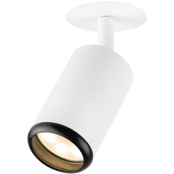 Светильник встраиваемый алюминиевый ЭРА KL106 WH/BK под лампу MR16 GU10 белый/черный матовый Б0061628