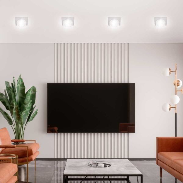 Светильник встраиваемый декоративный ЭРА DK110 WH/CL под лампу MR16 GU5.3 белый/прозрачный Б0058411