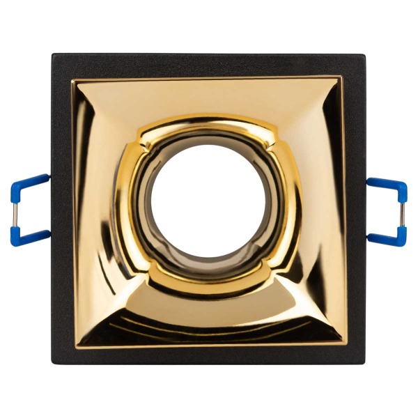 Светильник встраиваемый декоративный ЭРА KL102 BK/GD под лампу MR16 GU5.3 черный/золото Б0056358