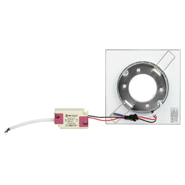 Светильник встраиваемый cо светодиодной подсветкой ЭРА DK LD50 MR под лампу GX53 зеркальный Б0057472