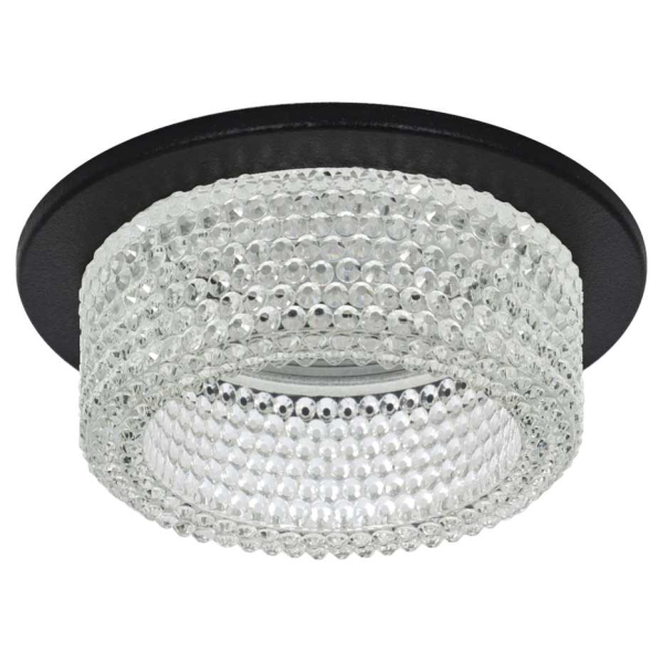 Светильник встраиваемый декоративный ЭРА DK109 BK/CL под лампу MR16 GU5.3 черный/прозрачный Б0058417