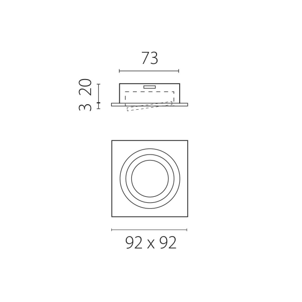 Светильник встраиваемый MR16/GU10 max 1x12Вт Singo Base Lightstar 011625