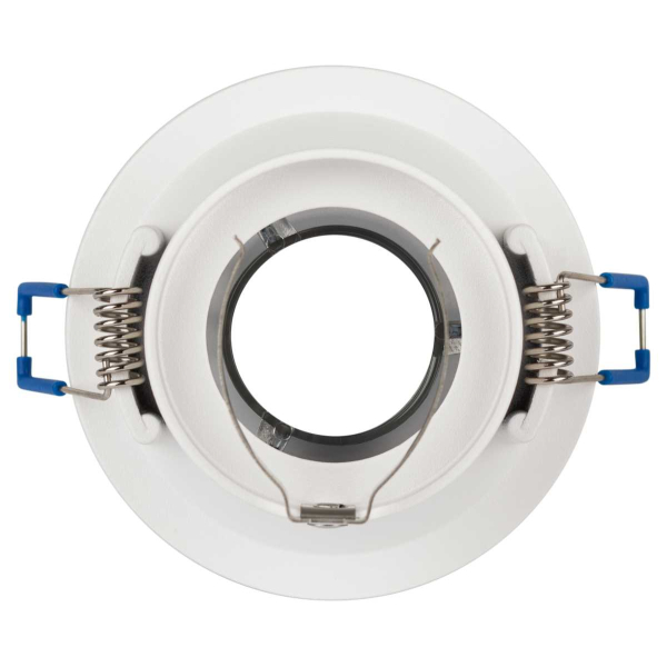 Светильник встраиваемый декоративный ЭРА KL103 WH/CH под лампу MR16 GU5.3 белый/хром Б0056353
