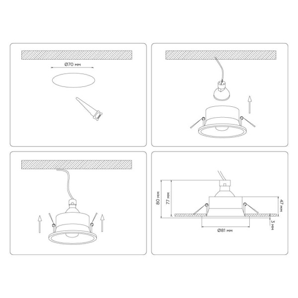 Светильник встраиваемый Ambrella Light TN102806 Светильник встраиваемый Ambrella Light TN102806