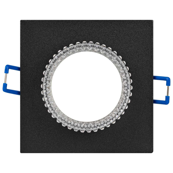 Светильник встраиваемый декоративный ЭРА DK110 BK/CL под лампу MR16 GU5.3 черный/прозрачный Б0058422