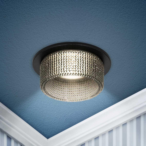 Светильник встраиваемый декоративный ЭРА DK109 BK/GR под лампу MR16 GU5.3 черный/серый Б0058420