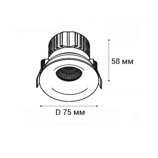 Встраиваемый светодиодный светильник Italline IT06-6023 white 3000K