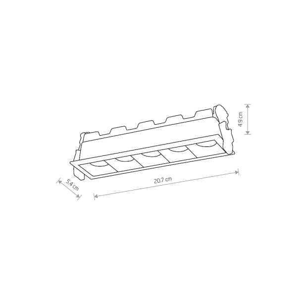 Встраиваемый светильник Nowodvorski Midi Led Black 10065
