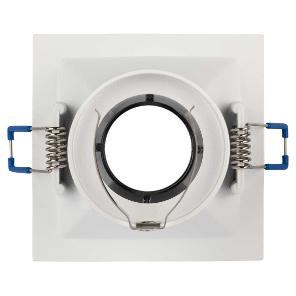 Светильник встраиваемый декоративный ЭРА KL102 WH/GD под лампу MR16 GU5.3 белый/золото Б0056352