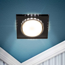 Светильник встраиваемый cо светодиодной подсветкой ЭРА DK LD50 BK под лампу GX53 черный Б0057473