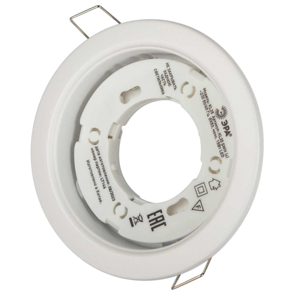 Светильник встраиваемый ЭРА KL35 SWH (k) под лампу GX53 белый матовый термокольцо в комплекте Б0061187