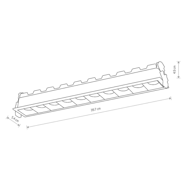 Встраиваемый светильник Nowodvorski Midi Led Black 10063