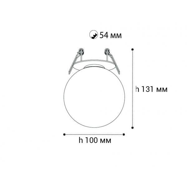 Встраиваемый светодиодный светильник Italline IT08-8026 black 3000K