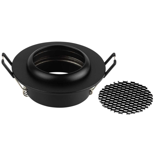 Светильник встраиваемый алюминиевый ЭРА KL109 BK под лампу MR16 GU5.3 черный матовый Б0061826