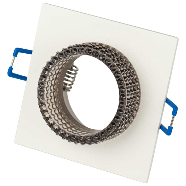 Светильник встраиваемый декоративный ЭРА DK110 WH/GR под лампу MR16 GU5.3 белый/серый Б0058408