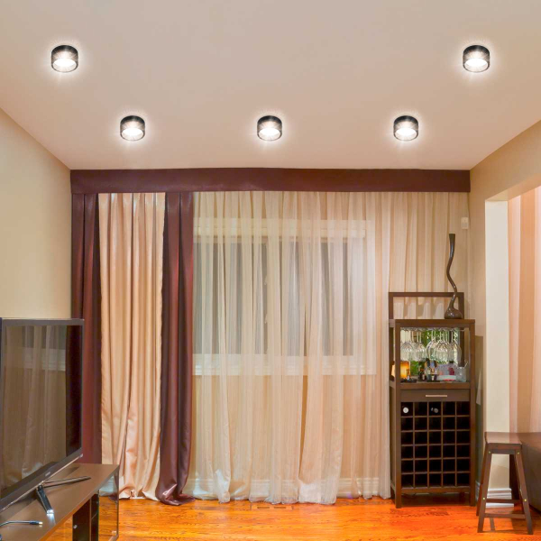 Светильник встраиваемый ЭРА DK97 BK/BK под лампу GX53 черный Б0057459