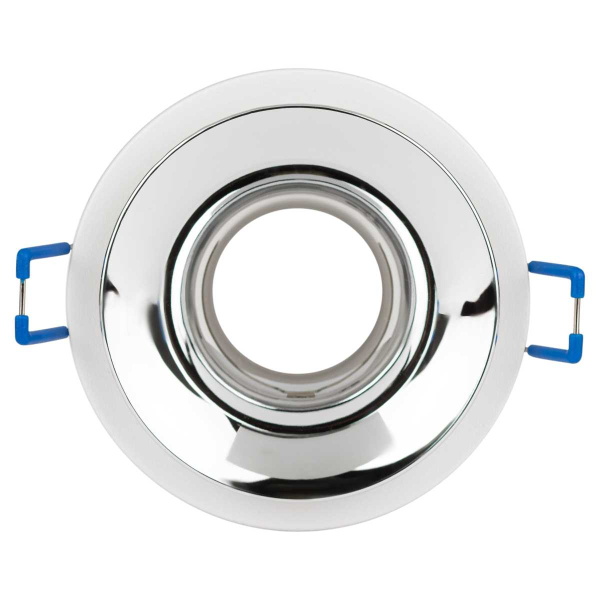 Светильник встраиваемый декоративный ЭРА KL103 WH/CH под лампу MR16 GU5.3 белый/хром Б0056353
