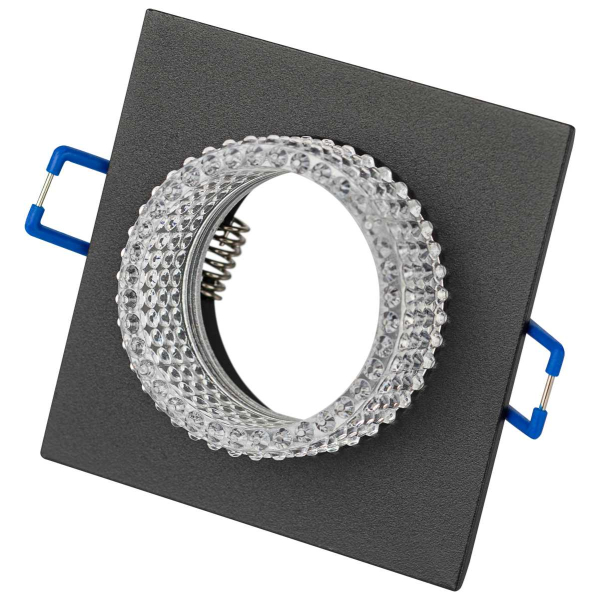 Светильник встраиваемый декоративный ЭРА DK110 BK/CL под лампу MR16 GU5.3 черный/прозрачный Б0058422