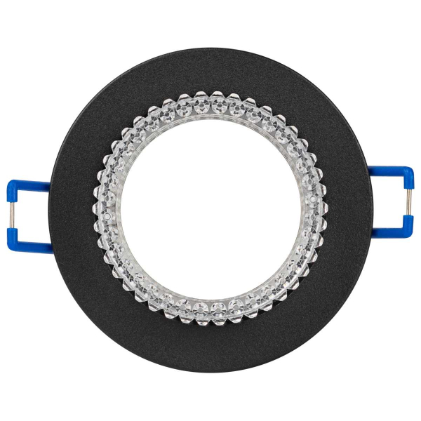 Светильник встраиваемый декоративный ЭРА DK109 BK/CL под лампу MR16 GU5.3 черный/прозрачный Б0058417