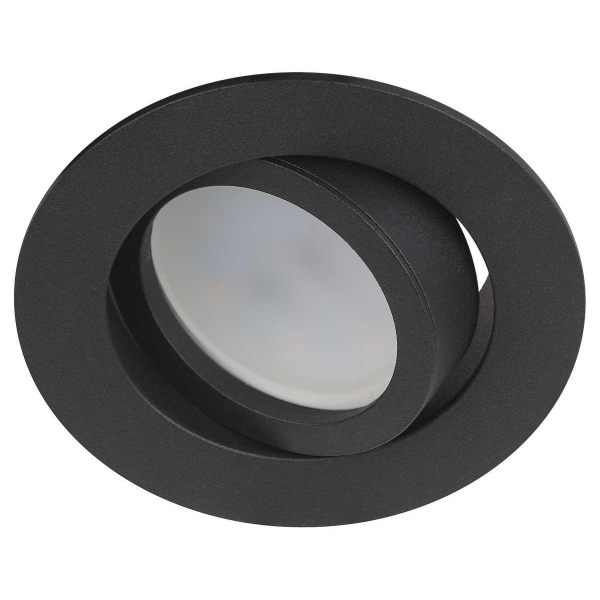 Светильник встраиваемый алюминиевый ЭРА KL86 BK SET 5 под лампу MR16 GU5.3 черный набор 5 шт Б0070927