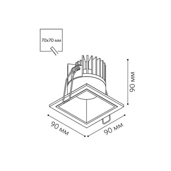 Встраиваемый светильник Italline IT06-6020 white 4000K + IT06-6021 white