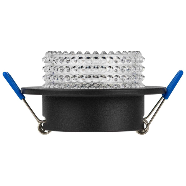 Светильник встраиваемый декоративный ЭРА DK109 BK/CL под лампу MR16 GU5.3 черный/прозрачный Б0058417