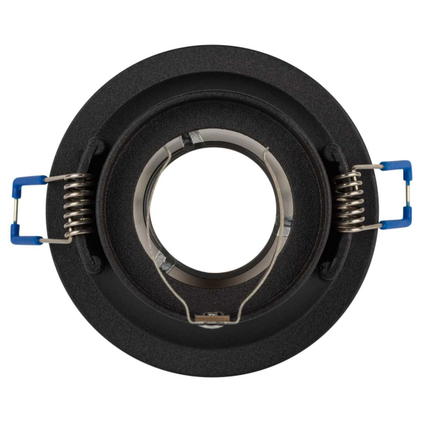 Светильник встраиваемый декоративный ЭРА KL103 BK/CH под лампу MR16 GU5.3 черный/хром Б0056355