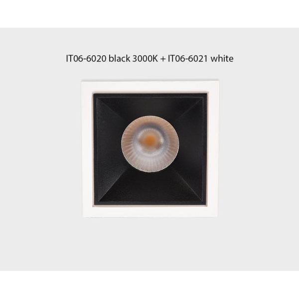 Встраиваемый светильник Italline IT06-6020 black 3000K + IT06-6021 black