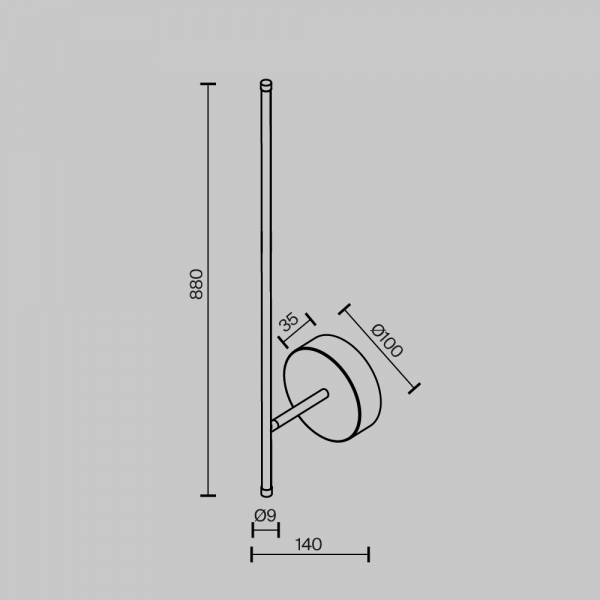 Настенный светильник (бра) Technical C085WL-L12BS2.7K