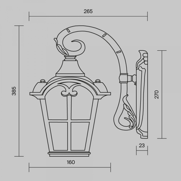 Настенный светильник (бра) Outdoor O413WL-01BZ