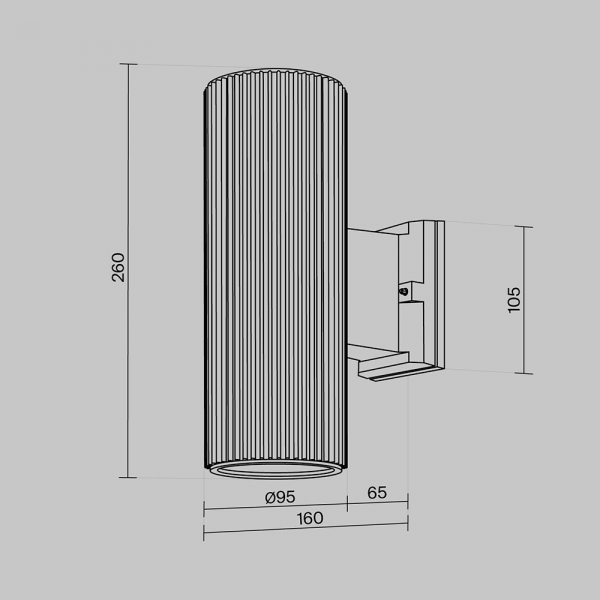 Настенный светильник (бра) Outdoor O419WL-02GR