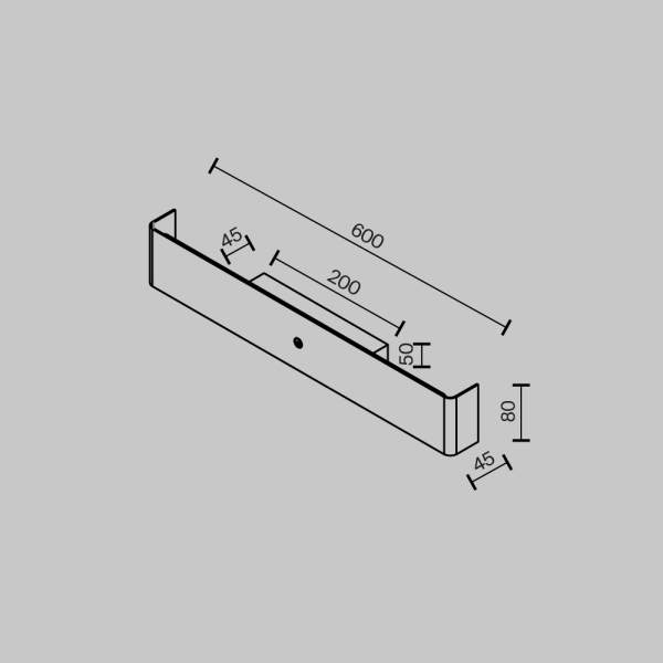 Настенный светильник (бра) Maytoni MOD492WL-L12BK