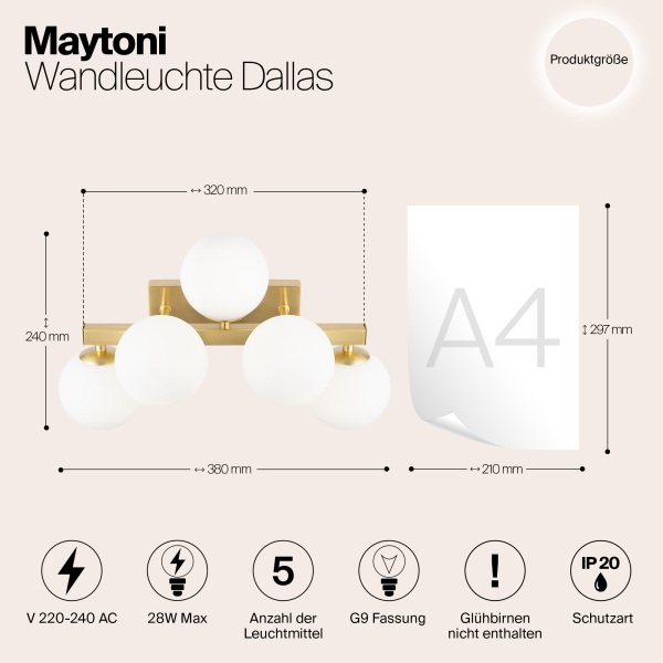 Настенный светильник (бра) Maytoni MOD547WL-05BS Настенный светильник (бра) Maytoni MOD547WL-05BS