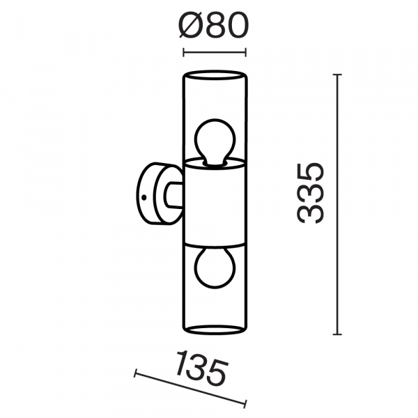 Настенный светильник (бра) Outdoor O432WL-02GF