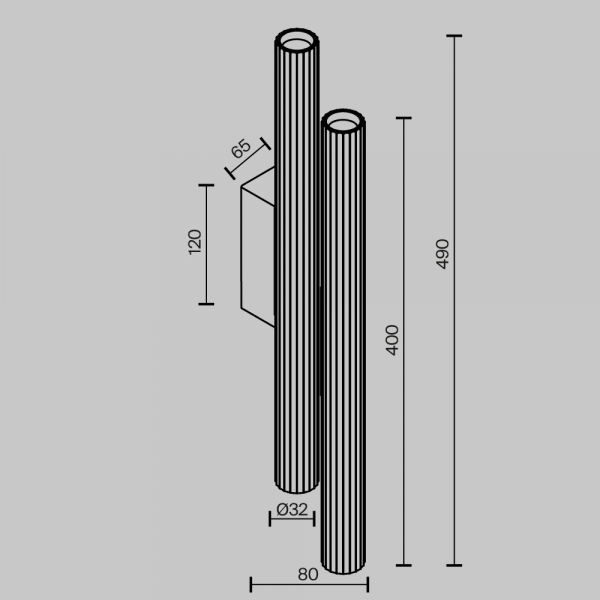 Настенный светильник (бра) Technical C082WL-24W2.7K-B