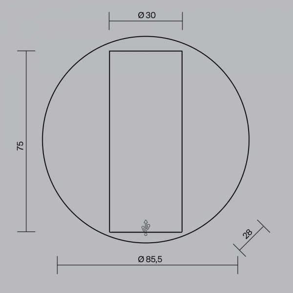 Настенный светильник (бра) Technical C079WL-L3W3K