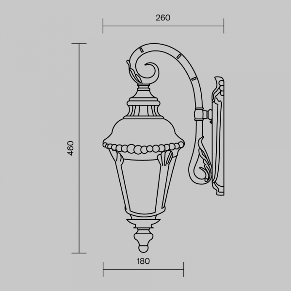 Настенный светильник (бра) Outdoor O029WL-01BZ