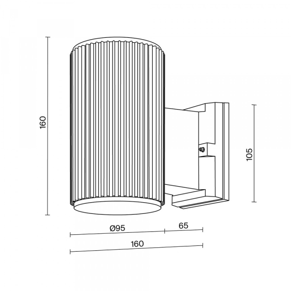 Настенный светильник (бра) Outdoor O419WL-01GR