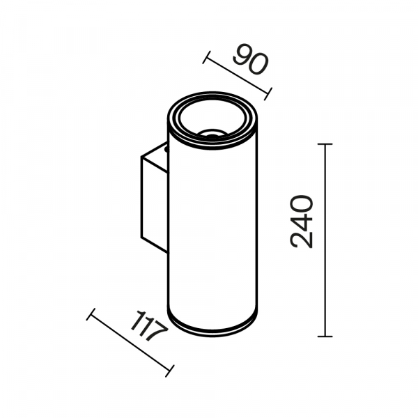 Настенный светильник (бра) Outdoor O303WL-L24W3K