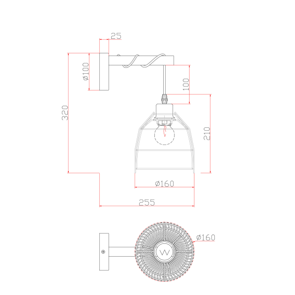 Настенный светильник (бра) Freya FR5334WL-01B