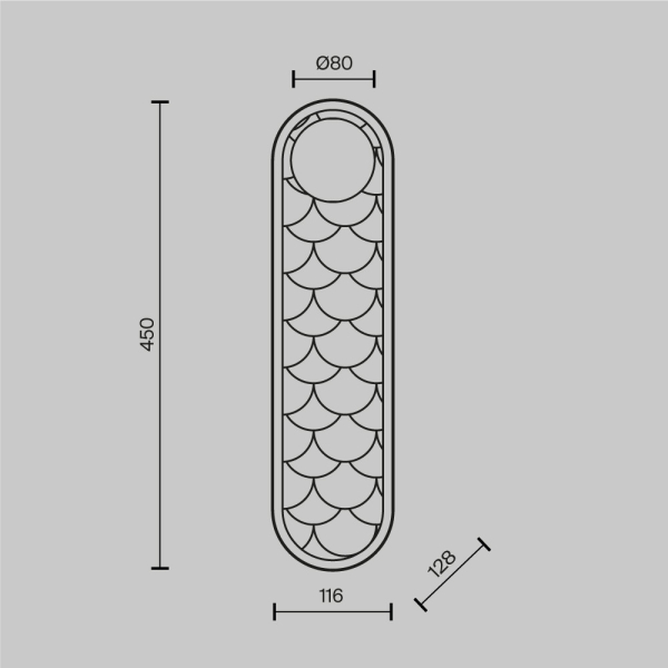 Настенный светильник (бра) Maytoni MOD473WL-L25BSK