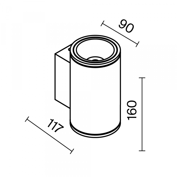 Настенный светильник (бра) Outdoor O303WL-L10W3K