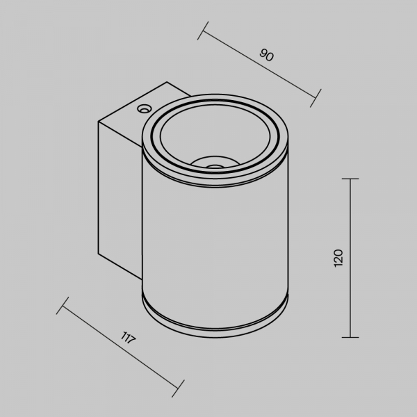 Настенный светильник (бра) Outdoor O303WL-L5W3K