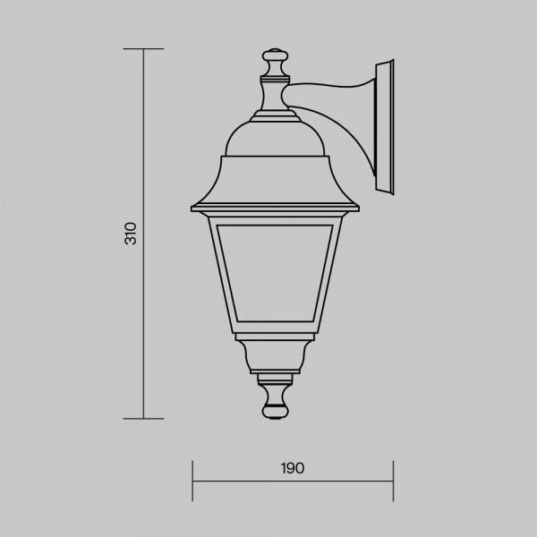 Настенный светильник (бра) Outdoor O003WL-01B